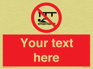 Custom Do not swim in the vicinity of piers